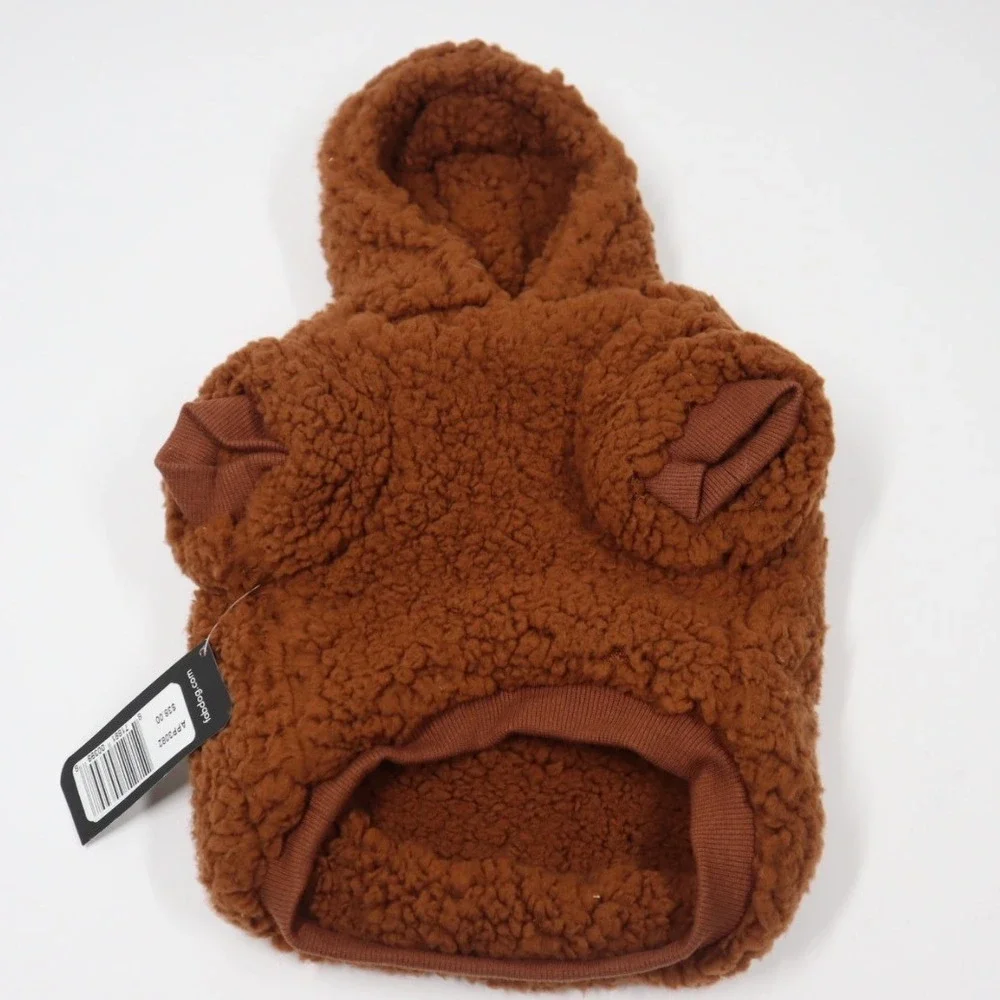 Fabdog Rust Sherpa‎ Dog Hoodie - Brown - 12